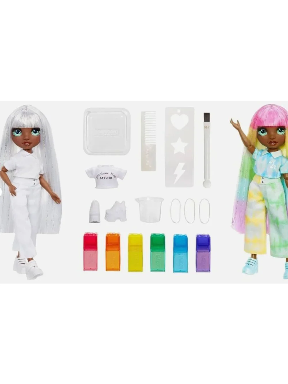 Rainbow High Watercolor & Create Doll Set With Tie-Dye Kit For Ages 4+
